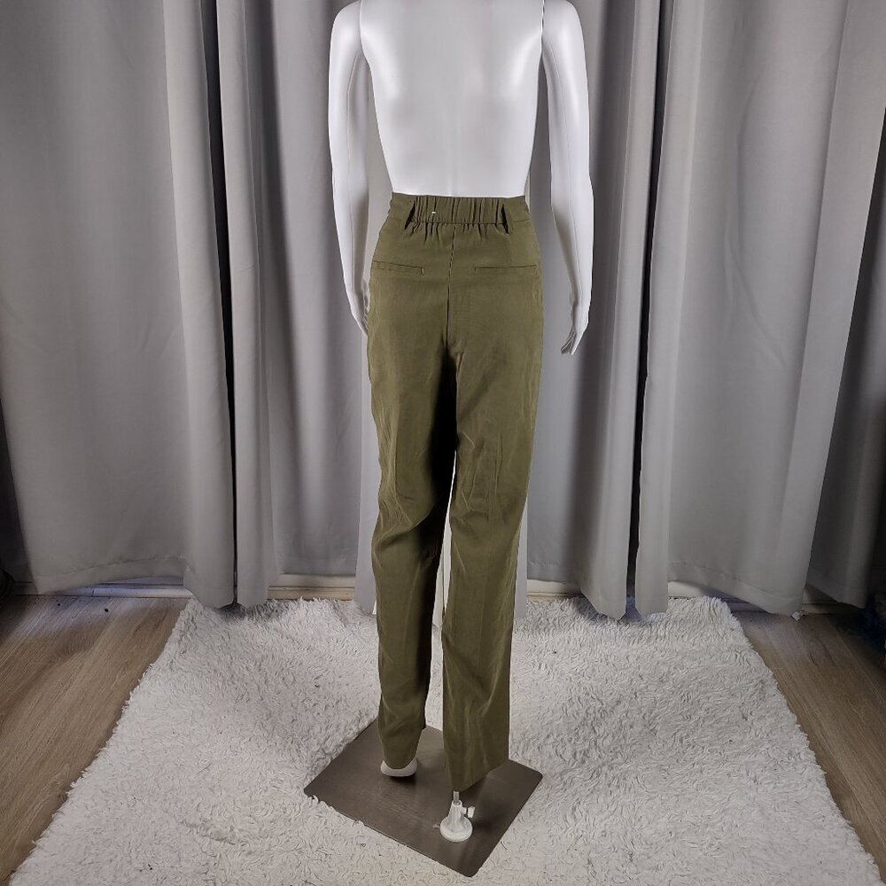 A New Day Women's Lightweight Elastic Waist Olive Green Chino Pants Sz 10R (NWT) - Picture 3 of 12